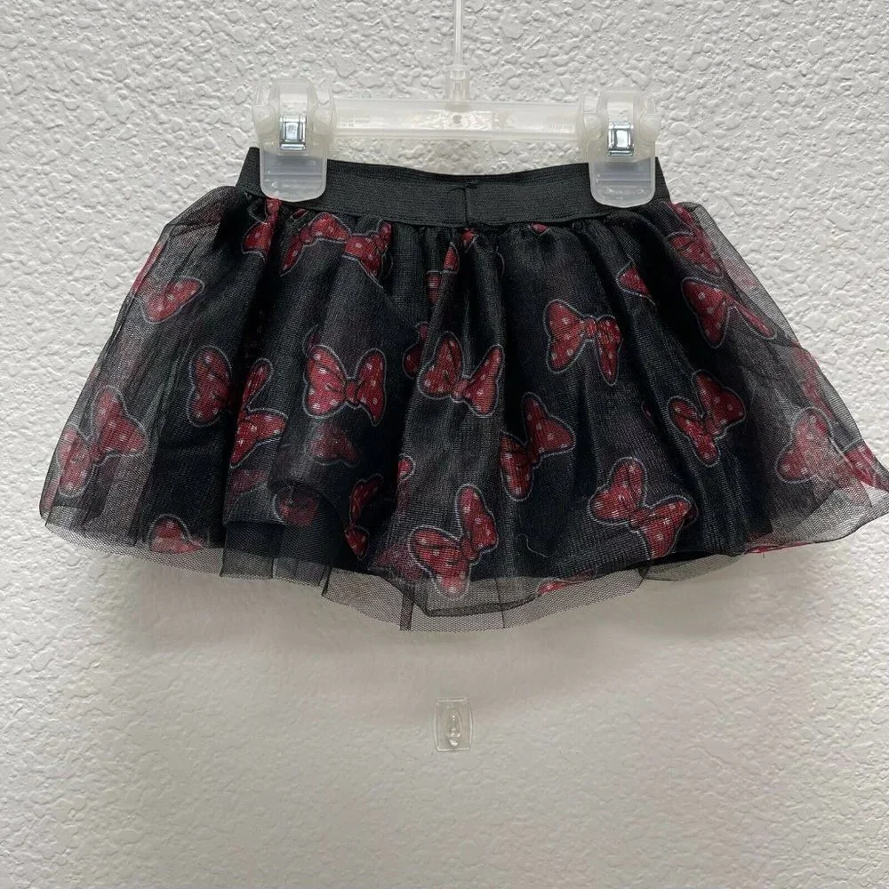 Minnie Mouse Girls Black Tutu Polka Dot Leggings Size 18M Months Baby Girl Red - Picture 5 of 7